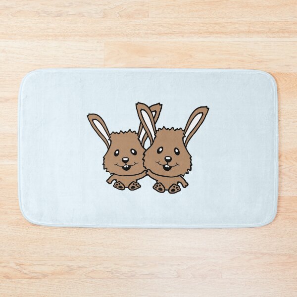 Item preview, 2 Rabbit Friends Team Couple Two Hands Hold Crew designed and sold by shirt-o-mat.