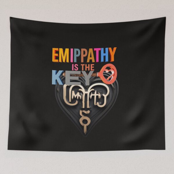 Item preview, EMPATHY IS THE KEY T-SHIRT – Unlock Compassion & Inspire Kindness designed and sold by Mikel-empire.