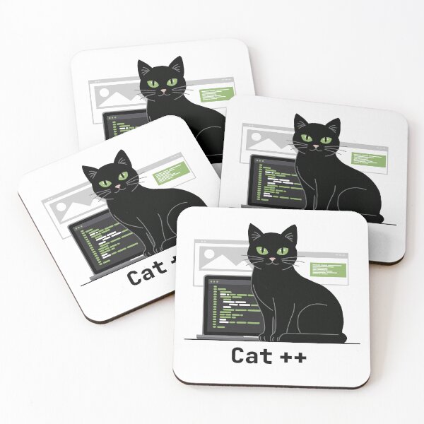 Item preview, Cat++ Black Cat Programmer Art designed and sold by Code  Monkeys.