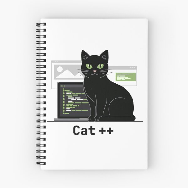 Item preview, Cat++ Black Cat Programmer Art designed and sold by Code  Monkeys.