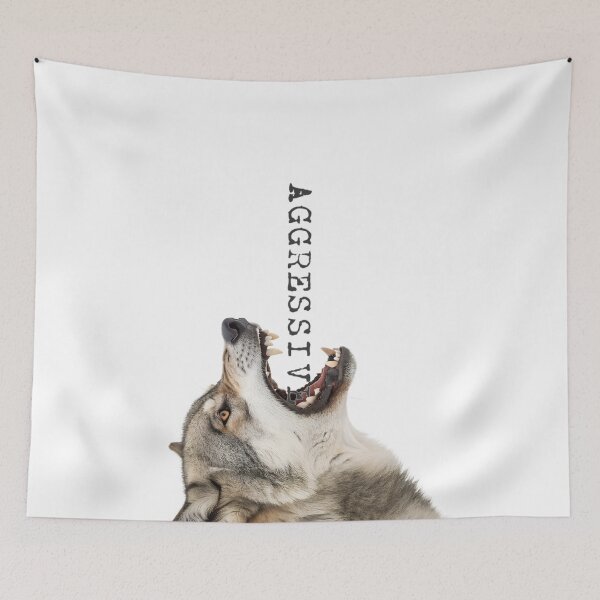 Item preview, Aggressive Wolf Snarl designed and sold by NickTaroDesign.