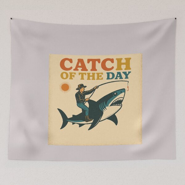 Item preview,  "Catch Of The Day " Funny Fisherman's humor, fishing fans,  retro flair. designed and sold by Right-UR.