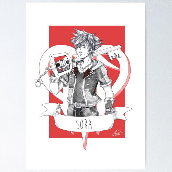 Vista previa del artículo con la obra «Sora - Rojo y negro», diseñado y vendido por tegannat.