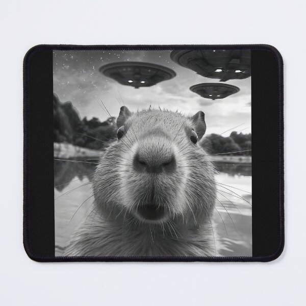 Item preview, Funny Graphic Capybara Selfie with UFOs Men Women designed and sold by MOHAMED FRASER.
