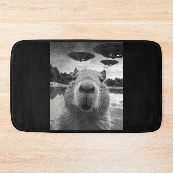 Item preview, Funny Graphic Capybara Selfie with UFOs Men Women designed and sold by MOHAMED FRASER.