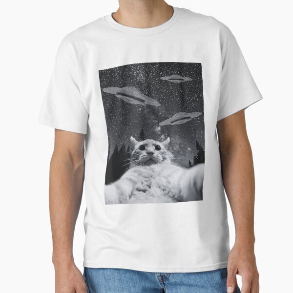 Item preview, Cat selfie - night funny cat alien ufo men him designed and sold by MOHAMED FRASER.