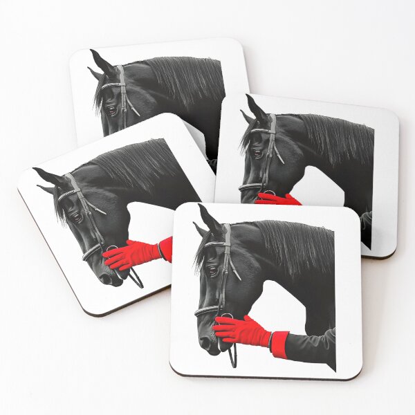 Item preview, Elegant Horse Portrait with Rider’s Hand in Red Glove designed and sold by Anastasiia Yurevych.
