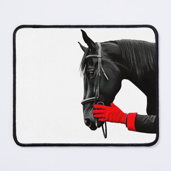 Item preview, Elegant Horse Portrait with Rider’s Hand in Red Glove designed and sold by Anastasiia Yurevych.