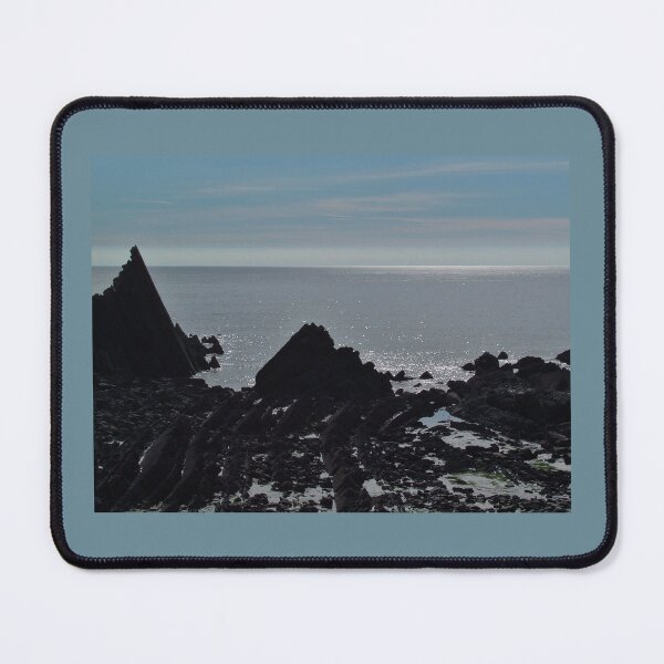 Item preview, JAGGED ROCKS SILHOUETTED AGAINST SPARKLING ATLANTIC OCEAN designed and sold by Richard Brookes Photography.