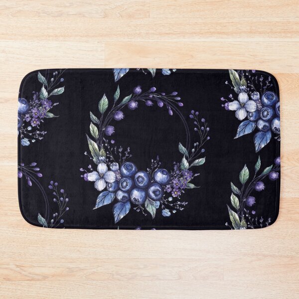 Item preview, Botanical Round Border with Blueberries in Watercolor Style designed and sold by Anastasiia Yurevych.