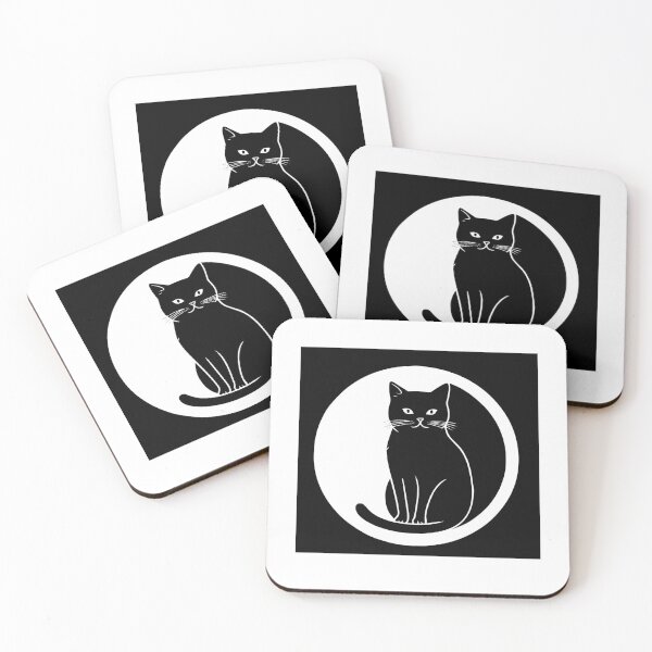 Item preview, Black Cat in Yin and Yang Circle designed and sold by Brexmore3.