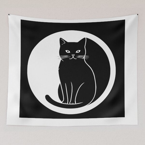 Item preview, Black Cat in Yin and Yang Circle designed and sold by Brexmore3.