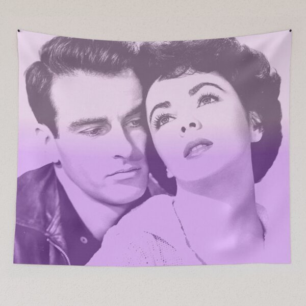 Item preview, Montgomery Clift and Elizabeth Taylor in purple designed and sold by carmencuarzo.