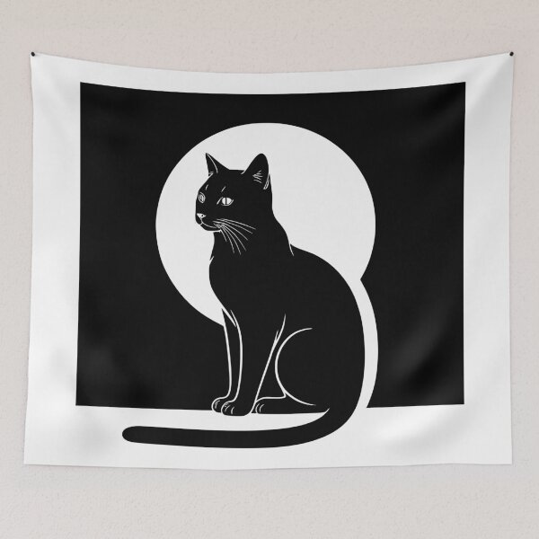 Item preview, Black Cat and Moon designed and sold by Brexmore3.