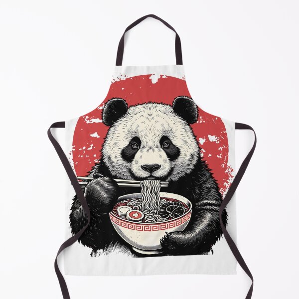 Item preview, Panda Eating Ramen Vintage Japanese Art designed and sold by Tiendita-Arroyo.