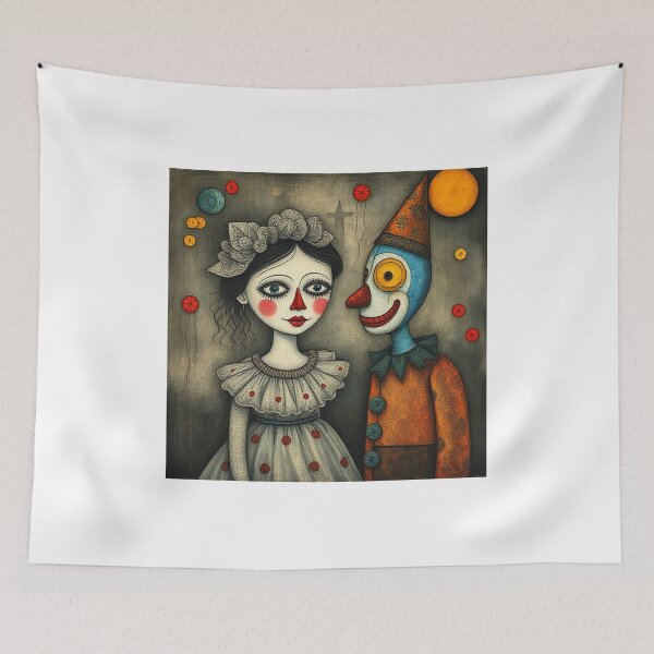 Item preview, ragazza e pagliaccio designed and sold by Terry Collett.