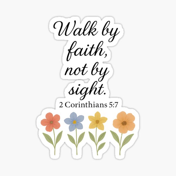Item preview, Walk by Faith – 2 Corinthians 5:7 designed and sold by Luxe & Lovely Finds.