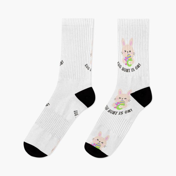Item preview, Egg Hunt Is On – Excited Bunny Easter Sticker designed and sold by BubiStudio.