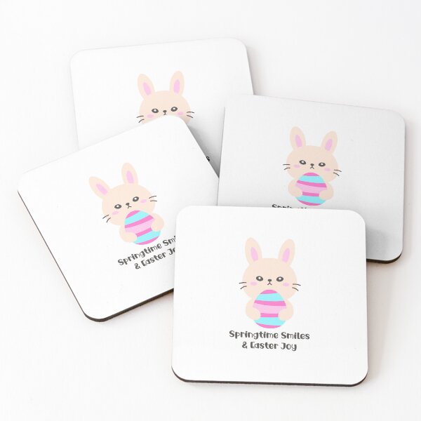 Item preview, Springtime Bunny with Easter Egg – Smiles & Joy Sticker designed and sold by BubiStudio.