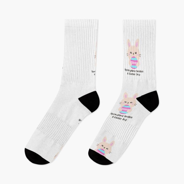 Item preview, Springtime Bunny with Easter Egg – Smiles & Joy Sticker designed and sold by BubiStudio.