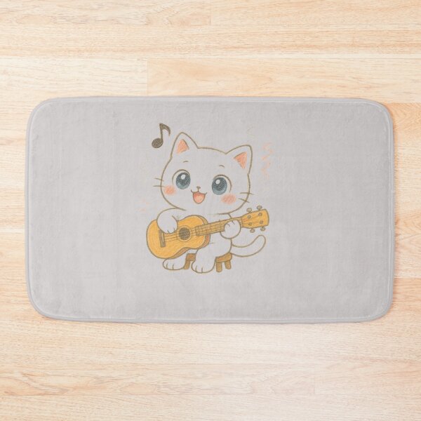 Item preview, Singing Cat with Guitar, Purrfectly Musical Vibes, cat lover designed and sold by johnnie2749.