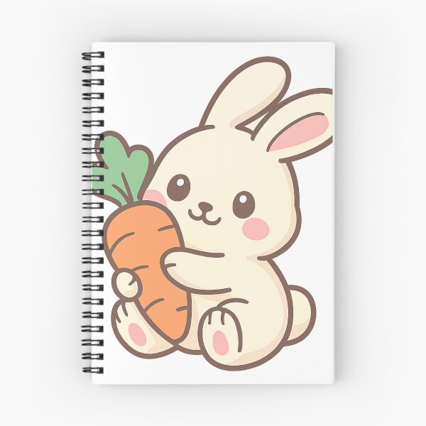 Item preview, Cute Rabbit with Carrot – Kawaii Food Illustration designed and sold by neopeIina.