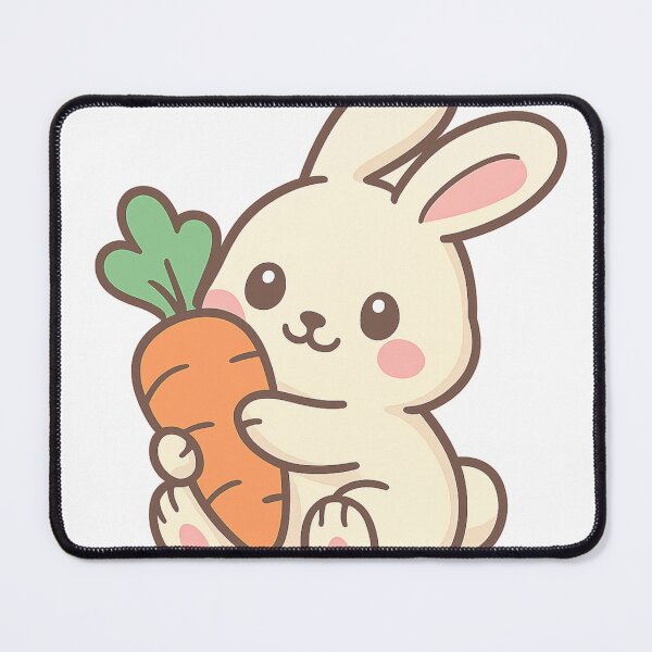 Item preview, Cute Rabbit with Carrot – Kawaii Food Illustration designed and sold by neopeIina.