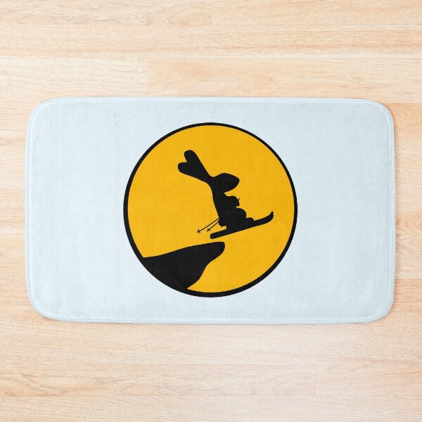 Item preview, Bunny Moon Ski Rabbit Jump Cliff Skiing Night Fun designed and sold by shirt-o-mat.