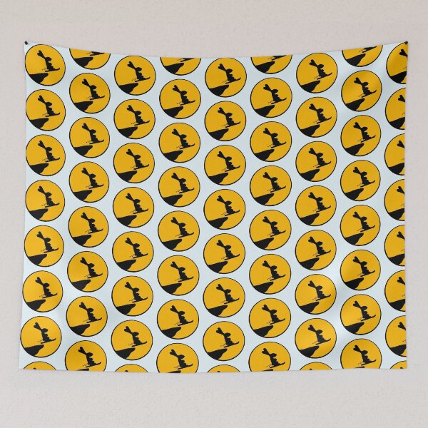 Item preview, Bunny Moon Ski Rabbit Jump Cliff Skiing Night Fun designed and sold by shirt-o-mat.