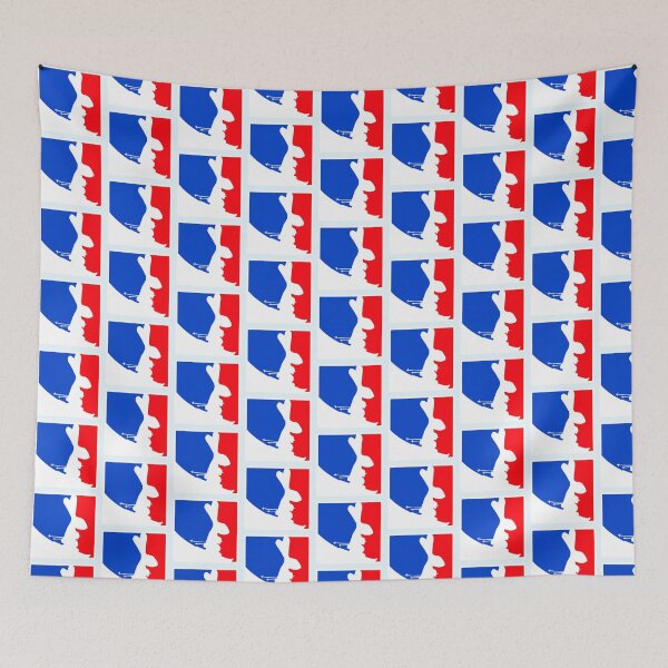 Item preview, Bunny Ski Rabbit Skiing Red Blue Skiing Snow Logo designed and sold by shirt-o-mat.