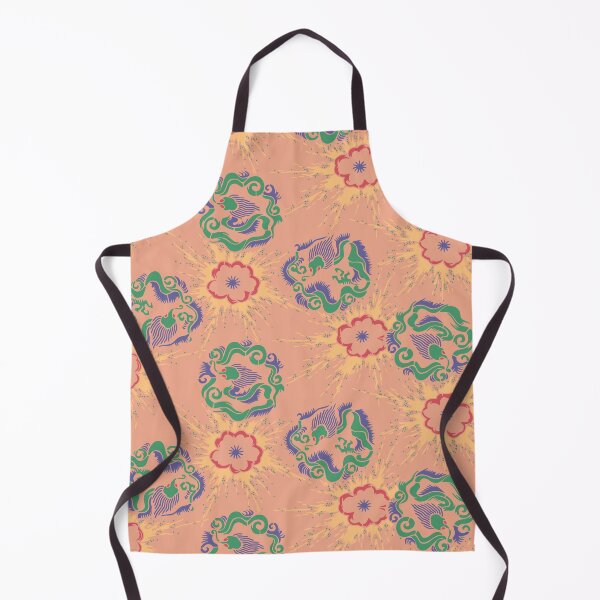 Item preview, Dragons and splattering cherry blossoms - Japanese seamless vintage pattern, design for spring and o-hanami time designed and sold by Japan Design Prints.