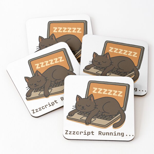 Item preview, Sleeping Cat on Laptop Coding designed and sold by Code Monkeys.