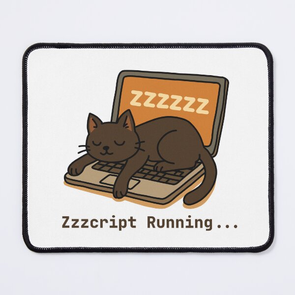 Item preview, Sleeping Cat on Laptop Coding designed and sold by Code  Monkeys.