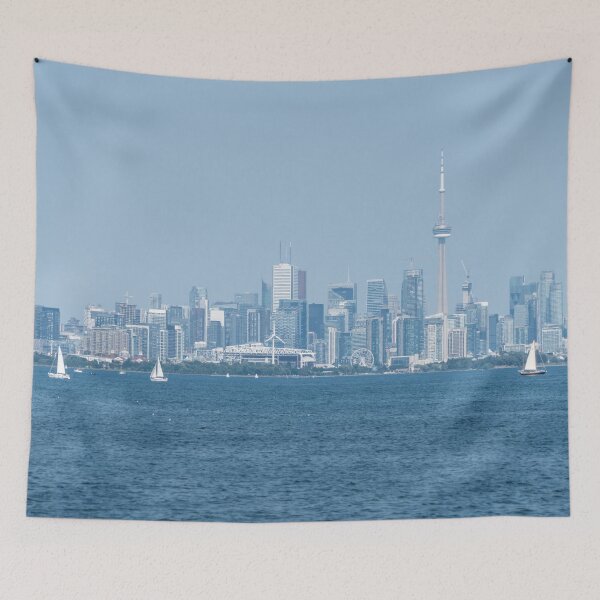 Item preview, Lively Toronto Skyline with Yachts and Dinghies designed and sold by Georgia Mizuleva.