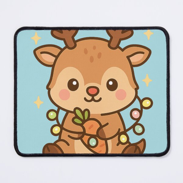 Item preview, Cute Reindeer with Garland – Kawaii Winter Atmosphere designed and sold by neopeIina.