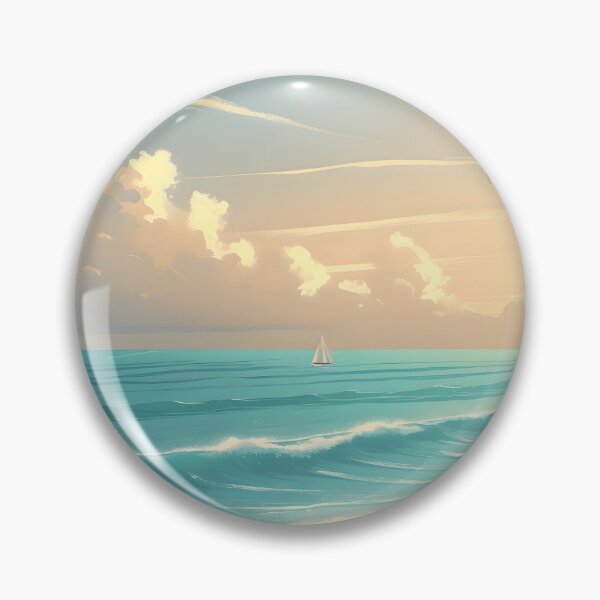 Item preview, Serene Tropical Beach Sunset with Palm Trees and Sailboat Coastal Wall Art Print for Home Decor designed and sold by naivnoia.