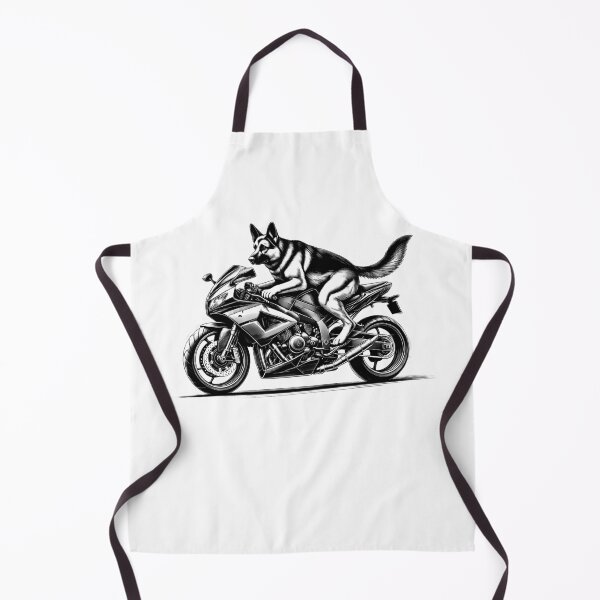 Item preview, Cool German Shepherd Riding a Motorcycle Biker Dog Lover designed and sold by Kimberley King Art King Art.