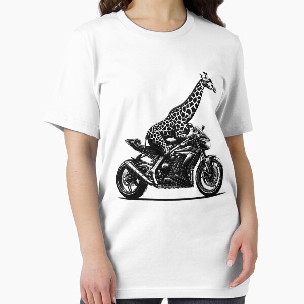 Item preview, Cool Giraffe Riding a Motorcycle Biker Giraffe Lover designed and sold by Kimberley King Art  King Art.