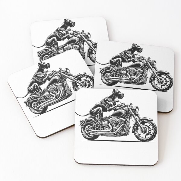 Item preview, Cool Great Dane Riding a Motorcycle Biker Dog Lover designed and sold by Kimberley King Art  King Art.