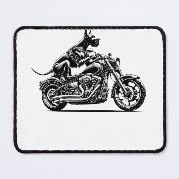 Item preview, Cool Great Dane Riding a Motorcycle Biker Dog Lover designed and sold by Kimberley King Art King Art.