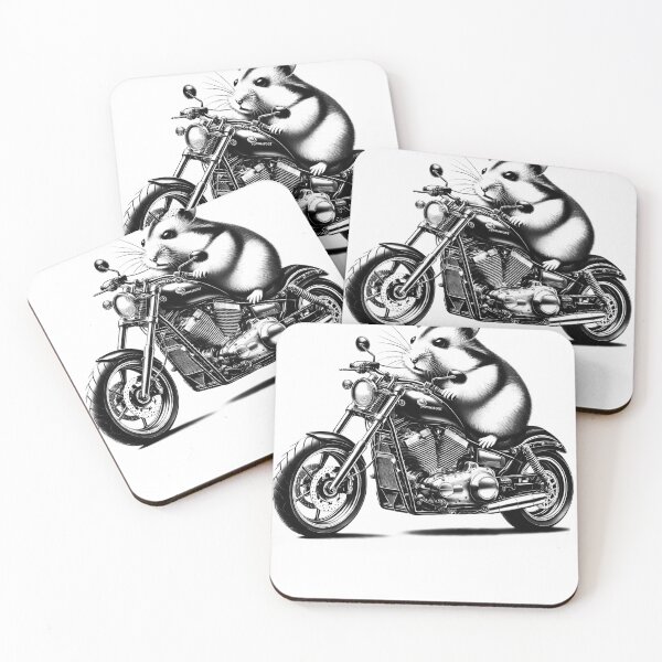 Item preview, Cool Hamster Riding a Motorcycle Biker Hamster Lover designed and sold by Kimberley King Art  King Art.