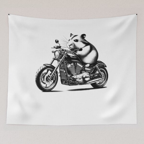 Item preview, Cool Hamster Riding a Motorcycle Biker Hamster Lover designed and sold by Kimberley King Art  King Art.