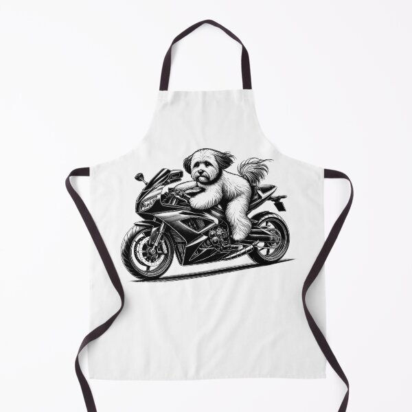 Item preview, Cool Havanese Riding a Motorcycle Biker Dog Lover designed and sold by Kimberley King Art King Art.