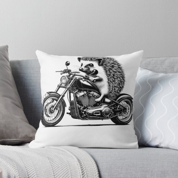 Item preview, Cool Hedgehog Riding a Motorcycle Biker Hedgehog Lover designed and sold by Kimberley King Art  King Art.