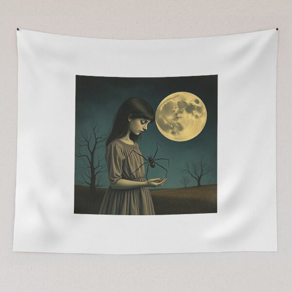 Item preview, Ragazza, ragno e luna designed and sold by Terry Collett.
