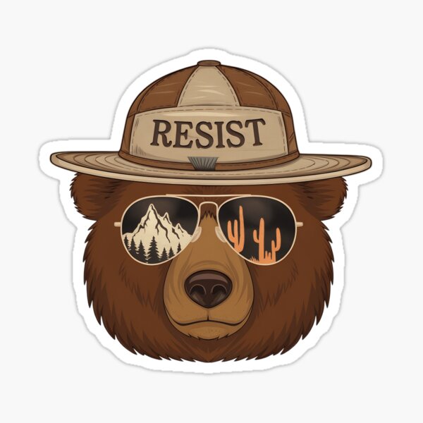 Artikel-Vorschau von Bär widersteht alt uns Service Nationalpark schützen Sie unsere Parks - Hände weg von Trump, designt und verkauft von SkeletonsDanger.