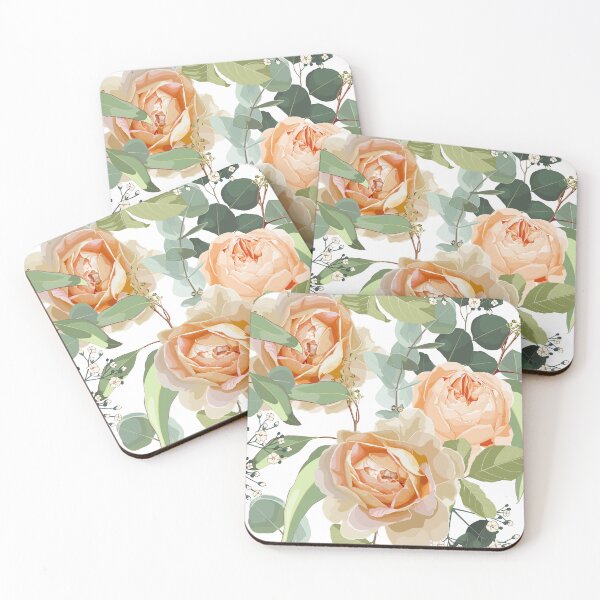Item preview, Illustration roses and eucaliptus exotic garden background. designed and sold by MatyKotiv.
