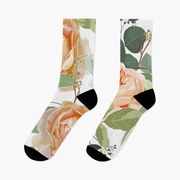 Item preview, Illustration roses and eucaliptus exotic garden background. designed and sold by MatyKotiv.