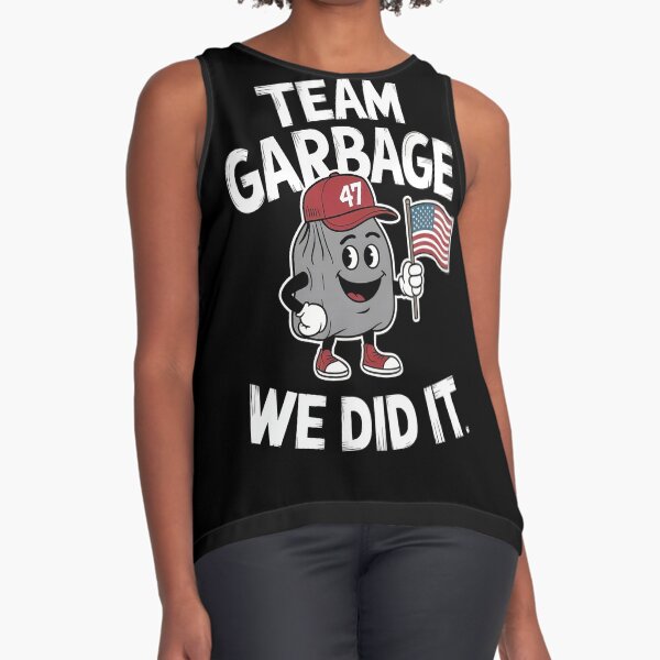 Vista previa del artículo con la obra «Camiseta divertida del equipo Basura "Lo hicimos", Trump 47, MAGA, patriótica», diseñado y vendido por deklnwart.