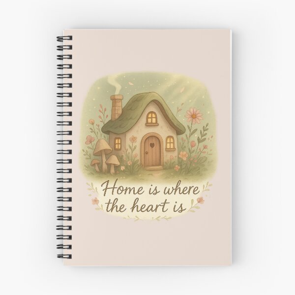 Item preview, Home is Where the Heart Is – Cottagecore Whimsical Cottage Art designed and sold by Bratak.